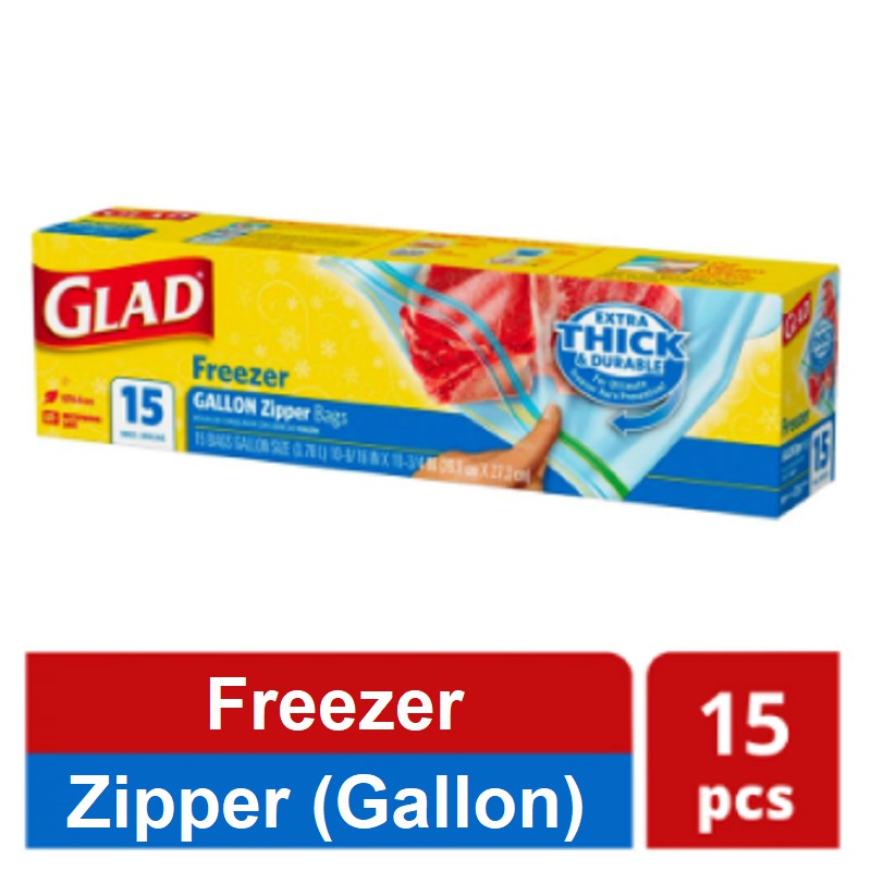 GLAD Freezer Gallon Zipper Bags 15s Shopee Malaysia