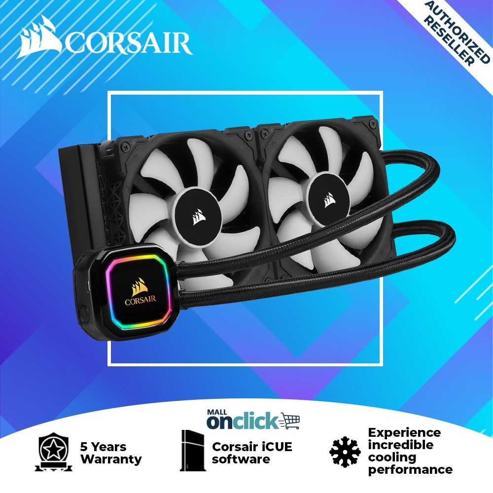 CORSAIR Hydro H100i RGB PRO XT 240mm Liquid CPU Cooler (CW9060043WW