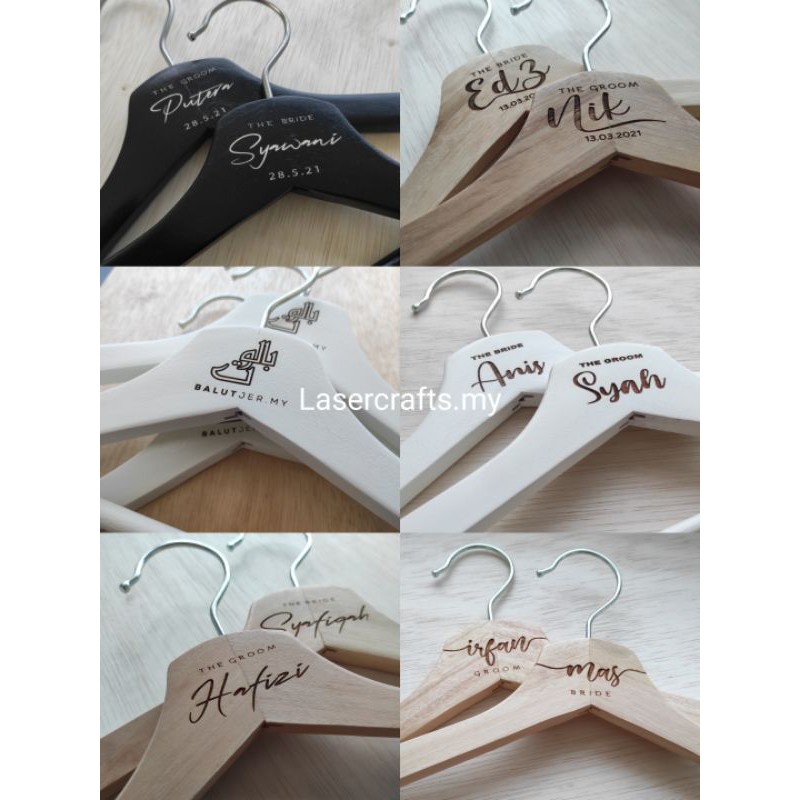 Buy HANGER UKIRAN/ENGRAVING(LASER ENGRAVING, NOT STICKER) BRIDE AND