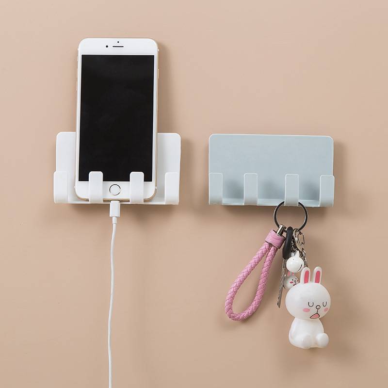 Phone Charger Wall Holder Hook Socket Strong Sticky Adhesive Cell