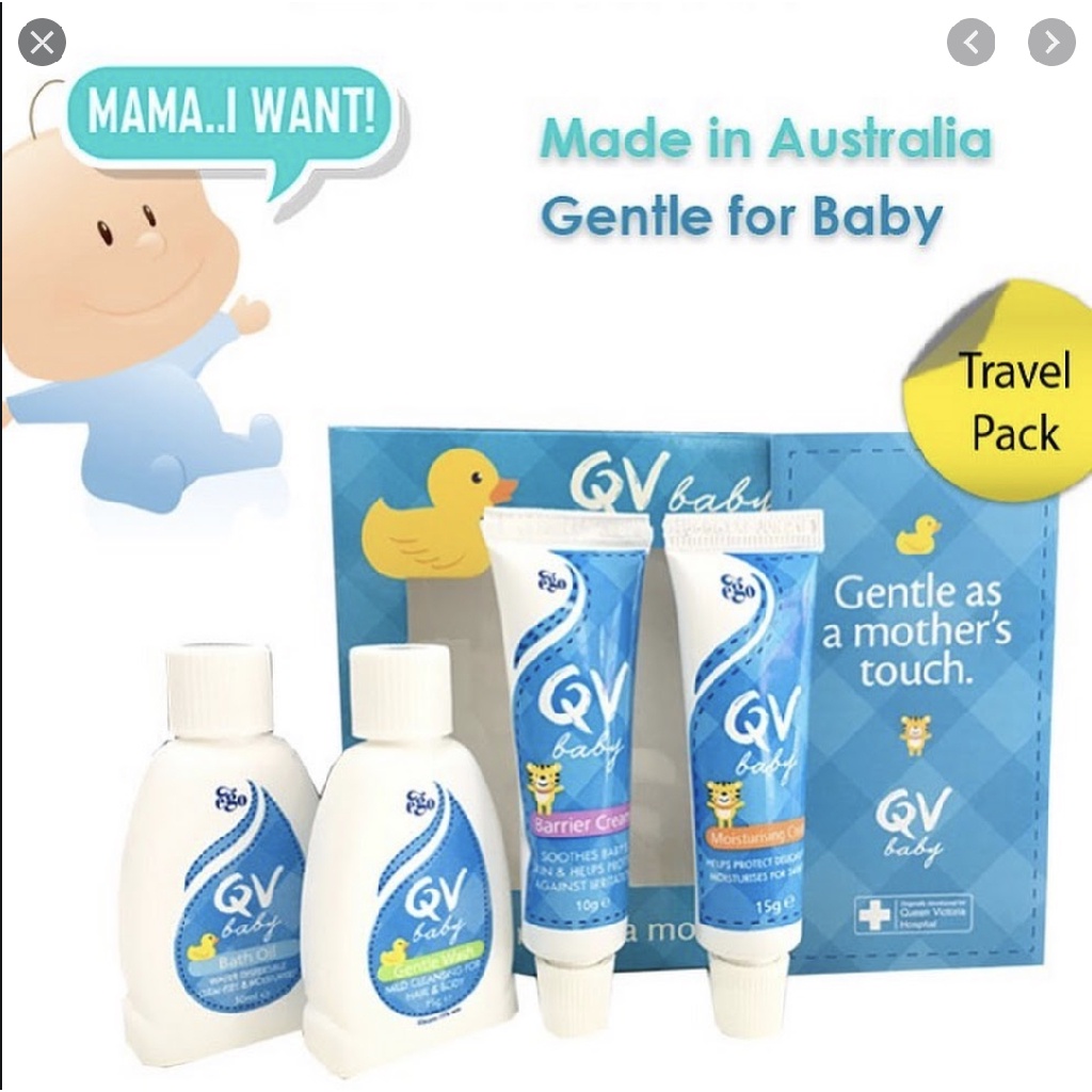 Ego QV Baby Trial Set 15ml (QV Baby Bath Oil, QV Baby Gentle Wash, QV Baby Barrier Cream, QV