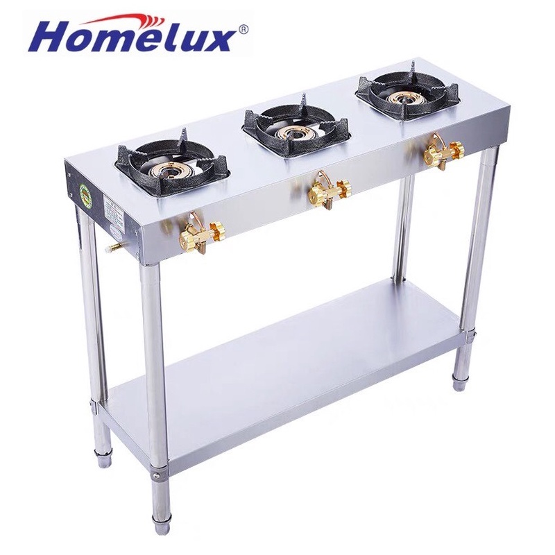 2 3 4 6 Burner High Pressure Gas Stove Stainless Steel Seafood Cooker Commercial Shop Kitchen