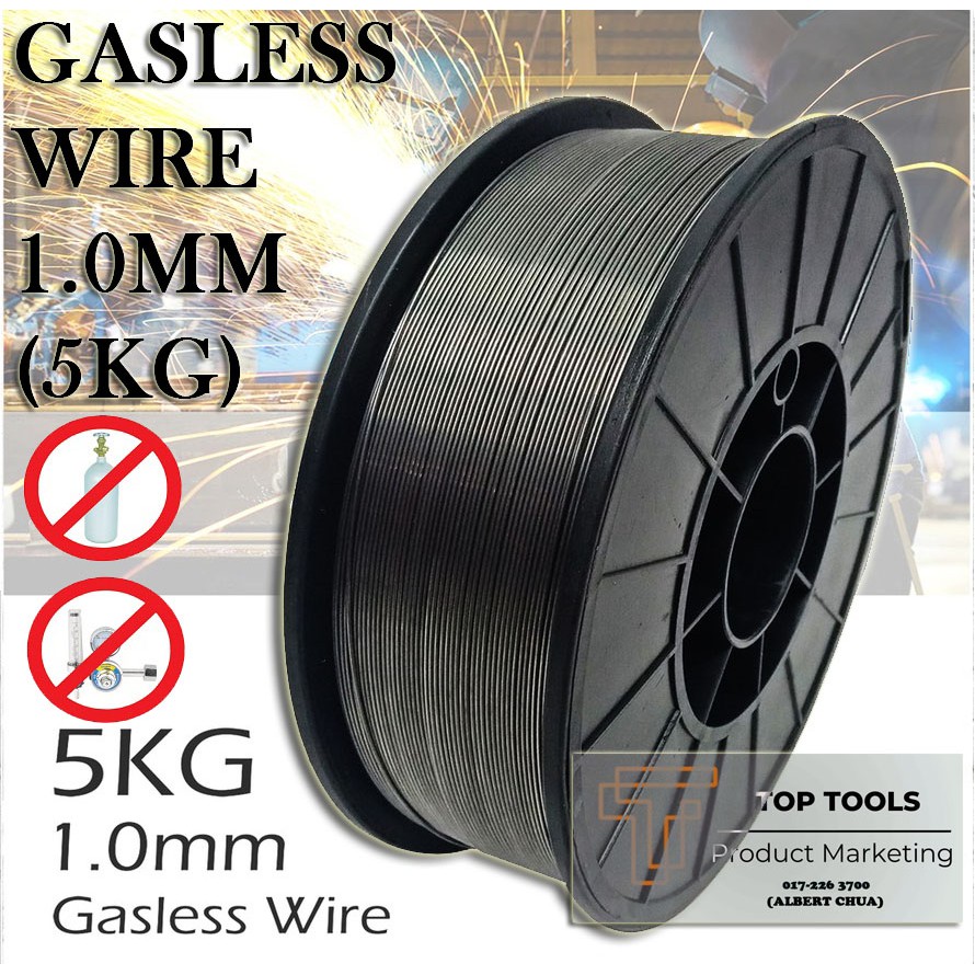 Mig Gasless Wire 5kg 1.0mm 1 Roll FluxCored MIG Welding Wire 5kg