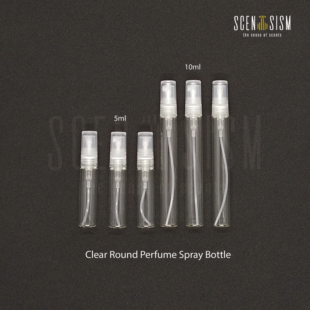 DIY Perfume Decant Kit 5ml / 10ml Clear Round Perfume Spray Bottle