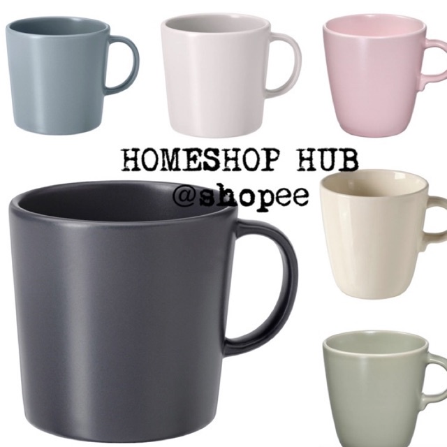 IKEA DINERA // FARGKLAR Stoneware Coffee Mug 30cl cawan kopi Mug Kopi Shopee Malaysia