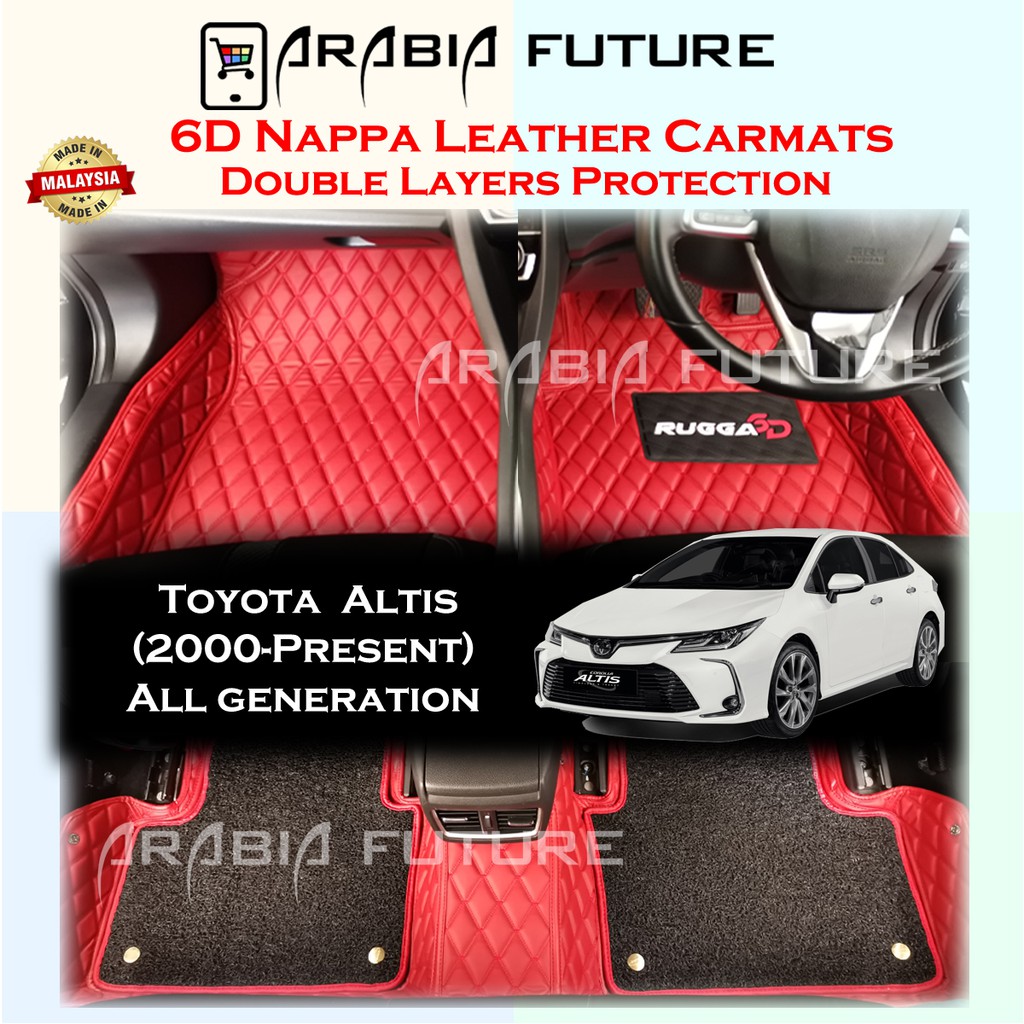 Toyota Altis Rugga6D premium Carmats Car Floor Mat carpet kereta Custom
