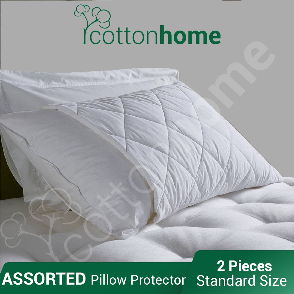 Padded Pillow Protector 2 Pieces, Double Padded Sides *ASSORTED