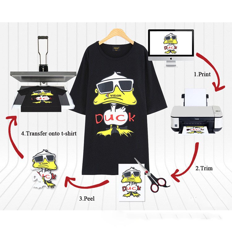 A4 Heat Press Sublimation Transfer Paper for 100 Cotton T Shirts