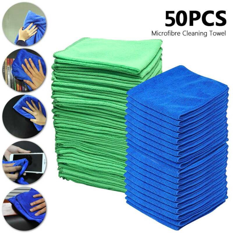 50PCS Car Cleaning Cloths Washing Towels Large Microfibre Detailing
