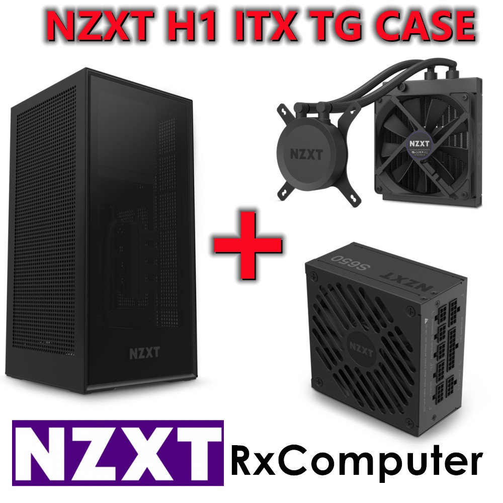 NZXT H1 ITX TEMPERED GLASS CASE WITH 140MM ALL IN ONE CPU LIQUID COOLER