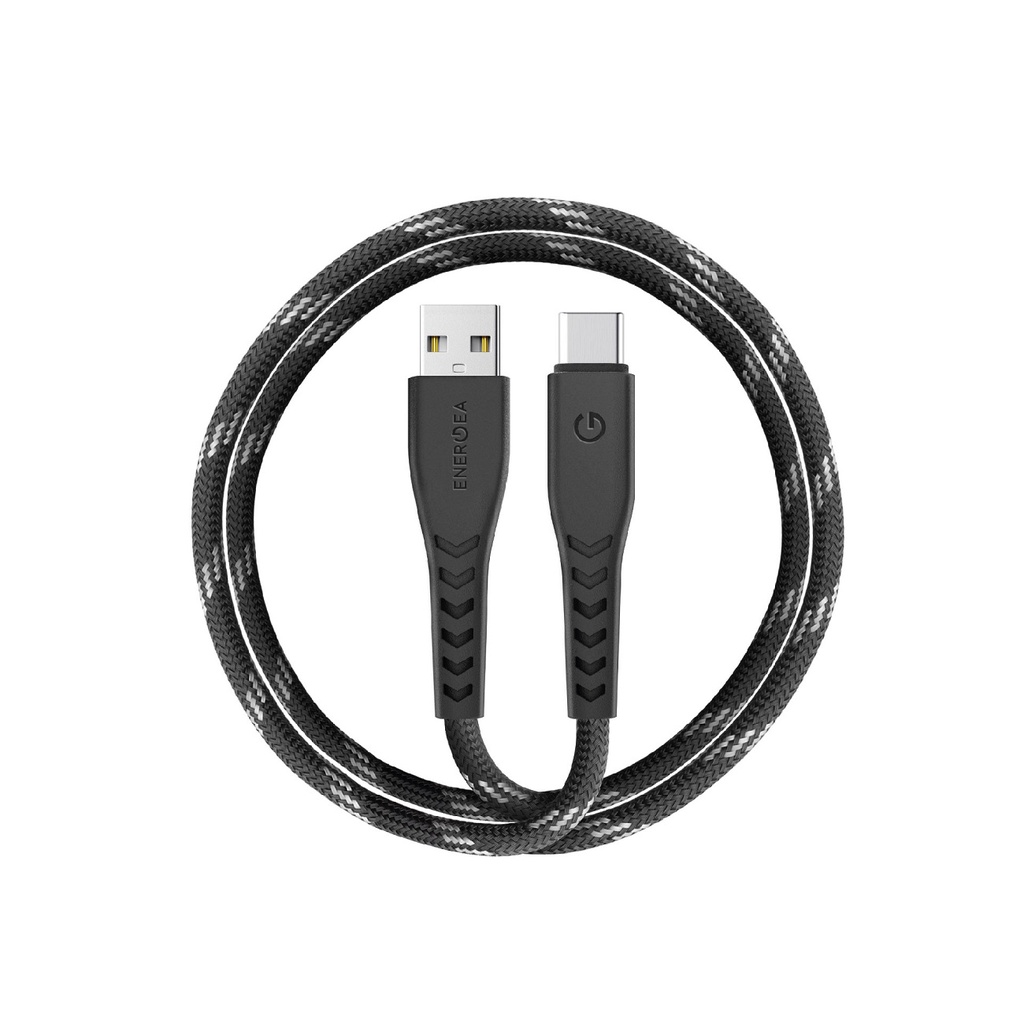 ENERGEA NYLOFLEX USB2.0 USBA TO USBC UNIVERSAL CABLE BLACK Shopee