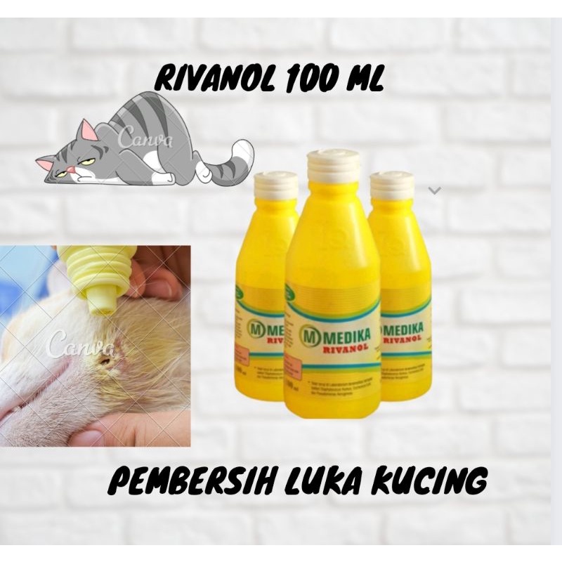 Rivanol 100ml Antiseptic LiquidCat Wound Medicine Antiseptic Liquid Dog Cat / 100 ml rivanol