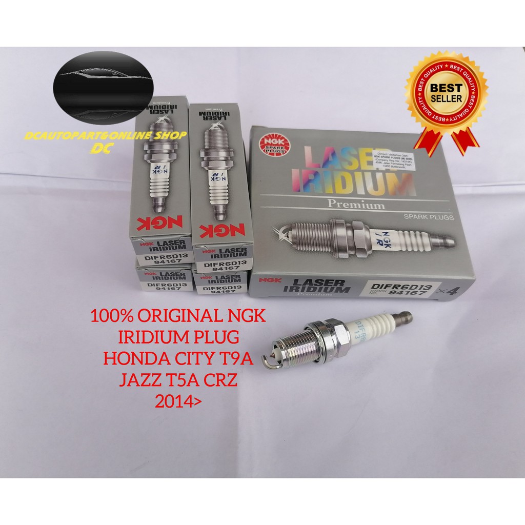 ORIGINAL NGK LASER IRIDIUM SPARK PLUG HONDA CITY T9A, JAZZ T5A, CRZ