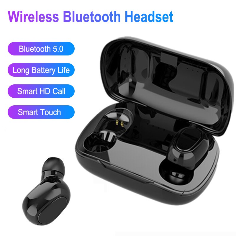 Malaysia Spot Bluetooth Earphone Wireless Earbuds 5.0 TWS Dual Earbuds