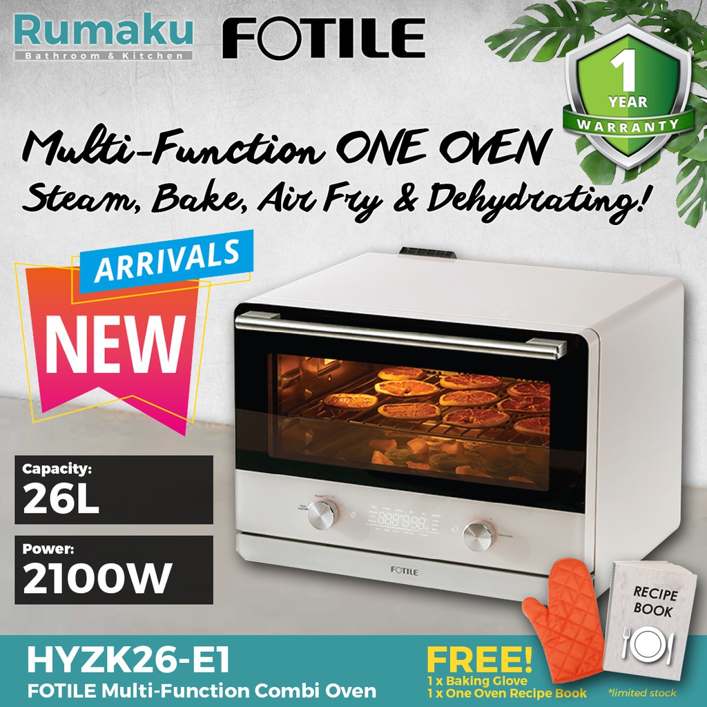FOTILE HYZK26E1 One Oven Steam, Grill, Bake, Air Fry, Dehyrate Combi