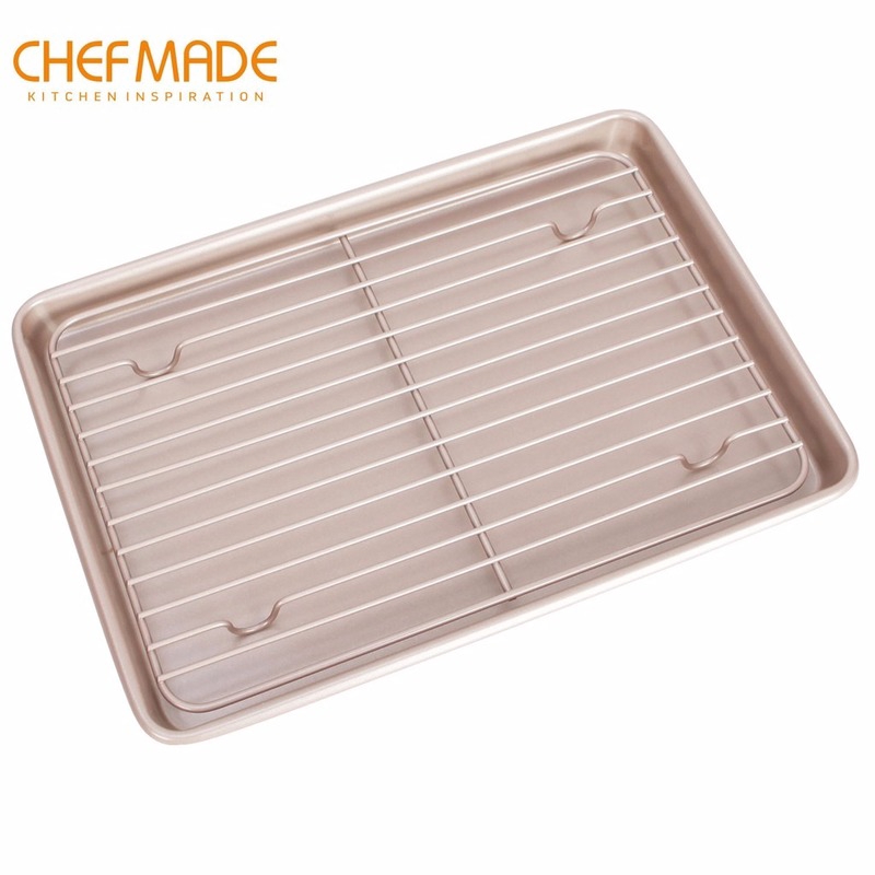 CHEFMADE Roasting Pan with Rack 13Inch NonStick Rectangular Deep Dish