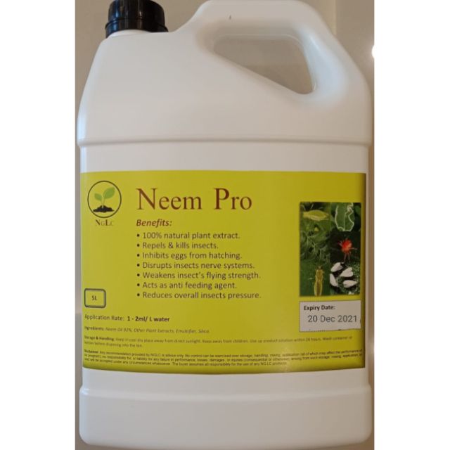 Neem oil for plants very concentrated 5 litres Natural pesticide and
