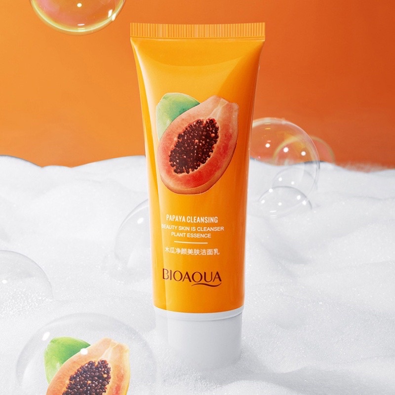 BIOAQUA Papaya Cleanser Foaming Dense Deep Cleansing Blackhead Acne