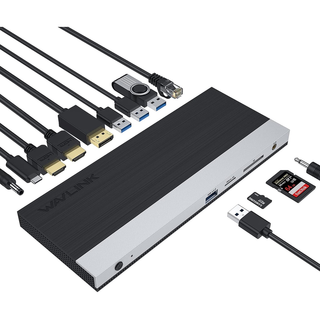 WAVLINK WLUMD05 USB C Hub/Docking Station 13in1 Triple Display Type