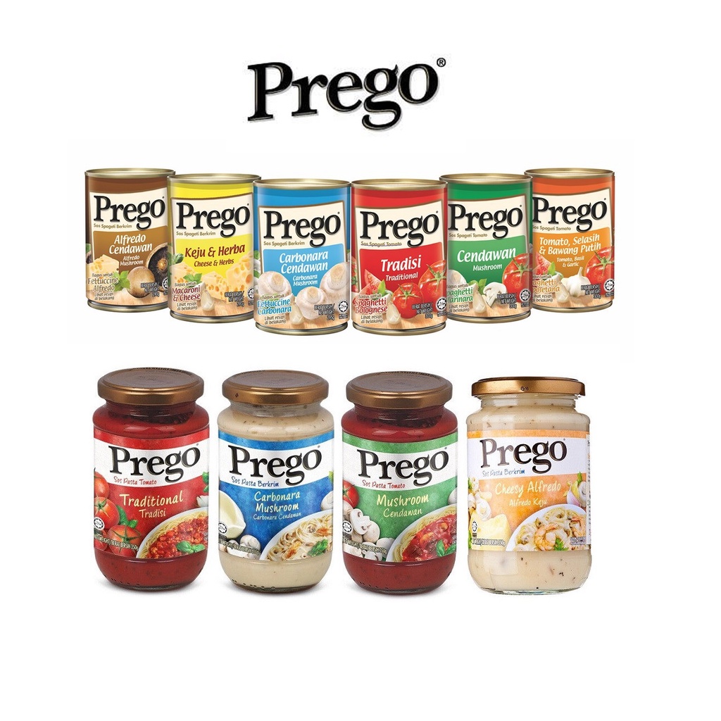 Prego Pasta Sauce Traditional/Carbonara Mushroom/Cheese & Herbs