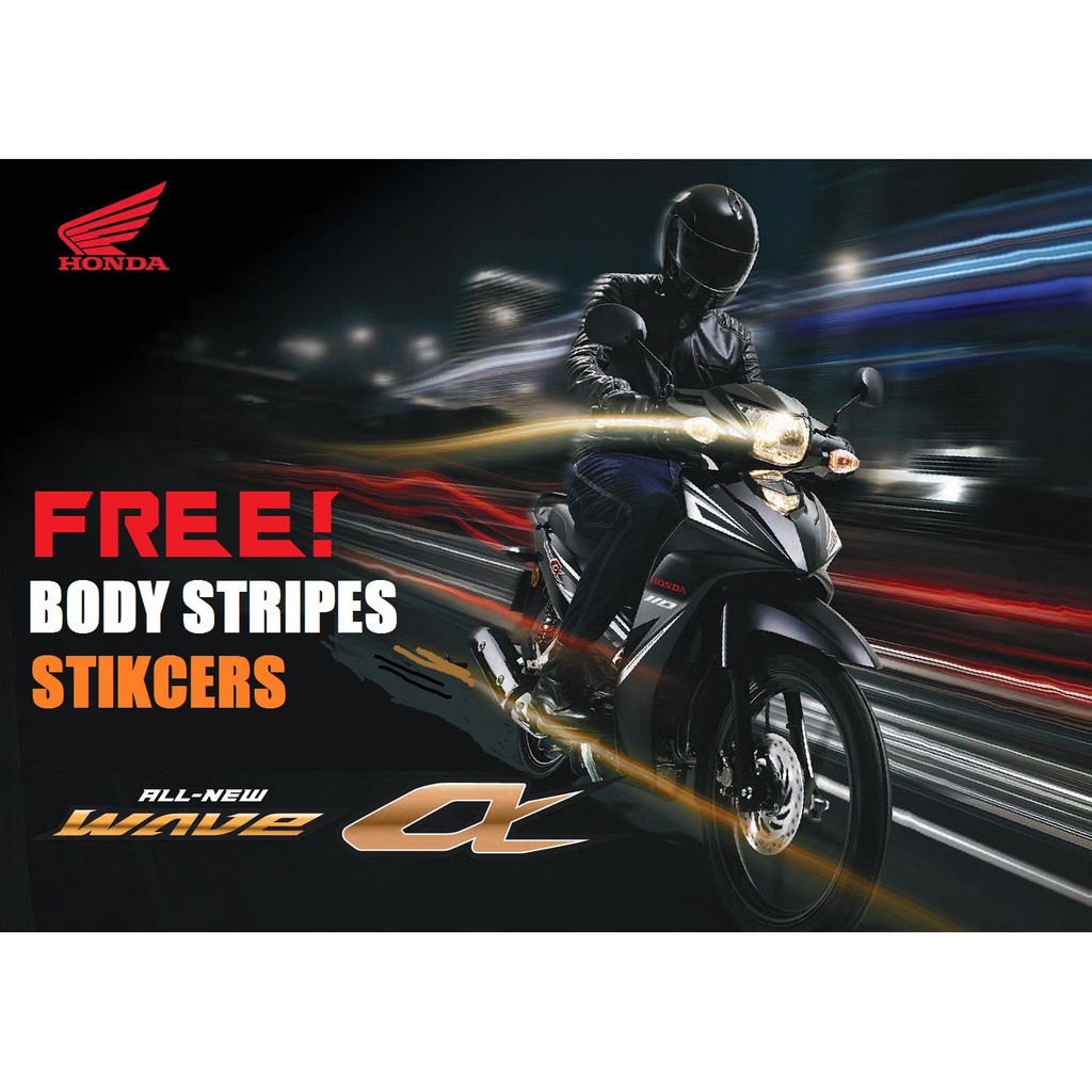 Honda Wave Alpha 110 HLD Cover Set FREE Body Stripes