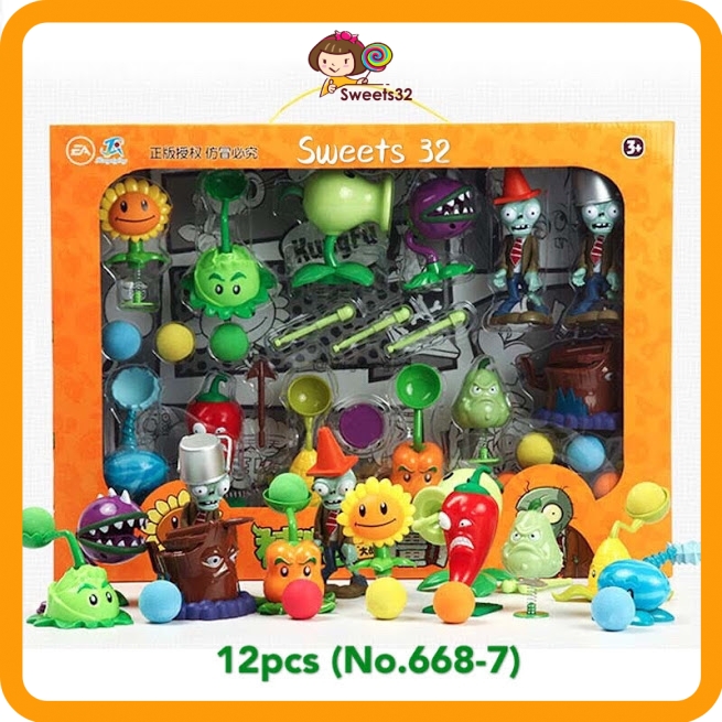 Plants vs. Zombies Plastic Action Figure Toys Set No.6687 Best Gift