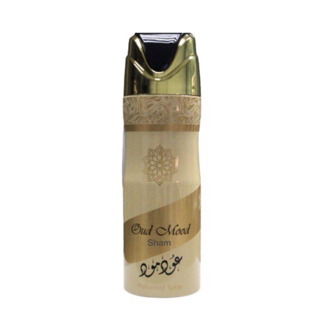 Oud Mood deodorant spray Perfume 100 ml LATTAFA Original 3D Sticker Oud