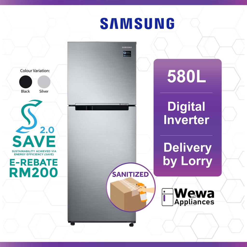 [SEDA 3.0]Samsung Inverter 2 door Refrigerator/Peti Sejuk 580L Top
