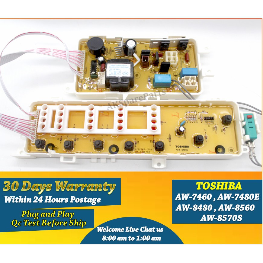 Toshiba Washing Machine PCB Board AW7460 AW7480E AW8480 AW8560 , AW
