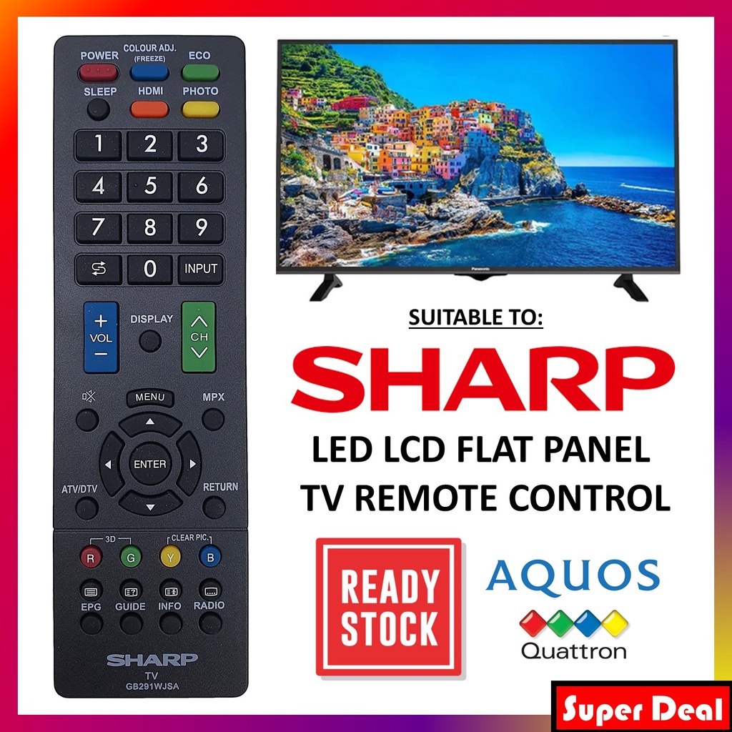 SHARP Aquos TV Remote Control Replacement (GB291WJSA) Shopee Malaysia