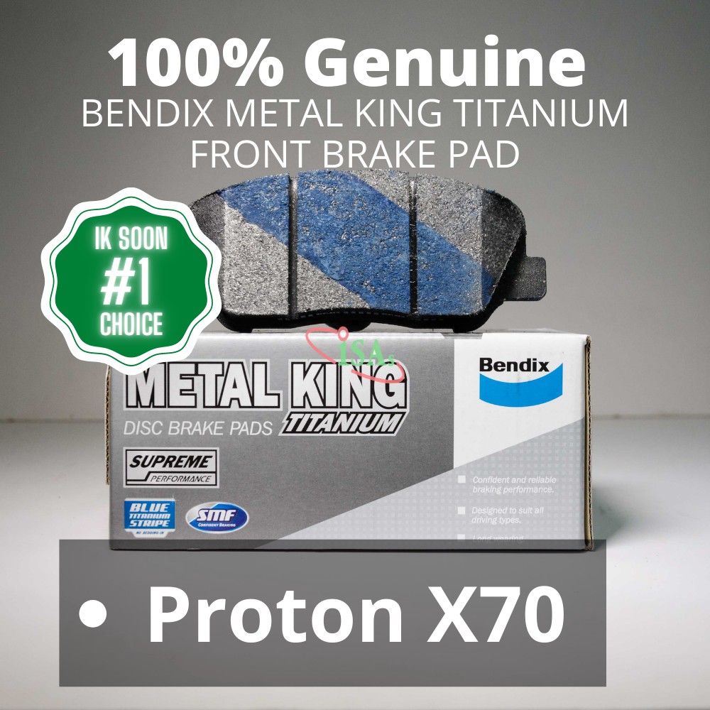 Bendix Metal King Titanium Front Brake Pads for Proton X70 DB2514