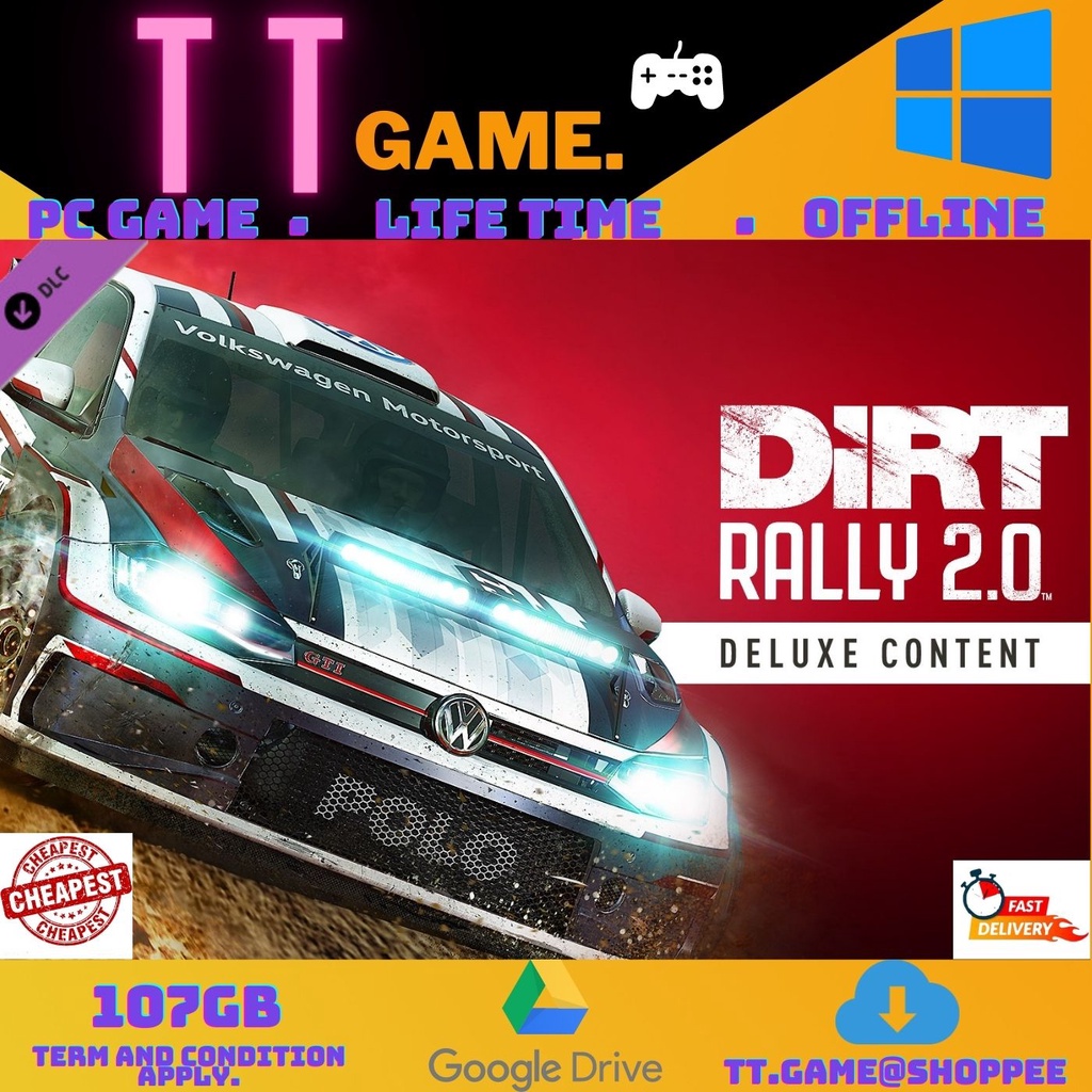 DiRT Rally 2.0 Deluxe Edition (PC) (FAST DOWNLOAD) (OFFLINE) (ALLDLC) (FAST INSTALL) Shopee