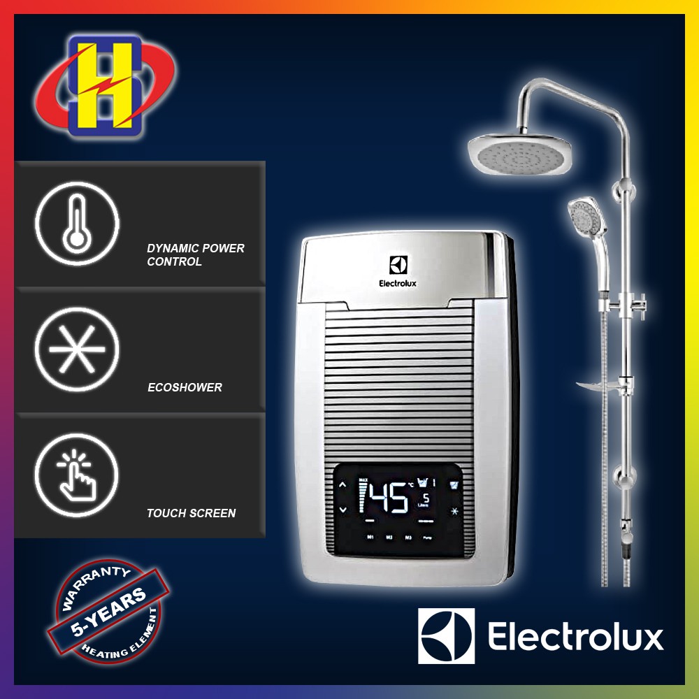 Electrolux Water Heater With DC Silent Pump And Rain Shower Ecotouch