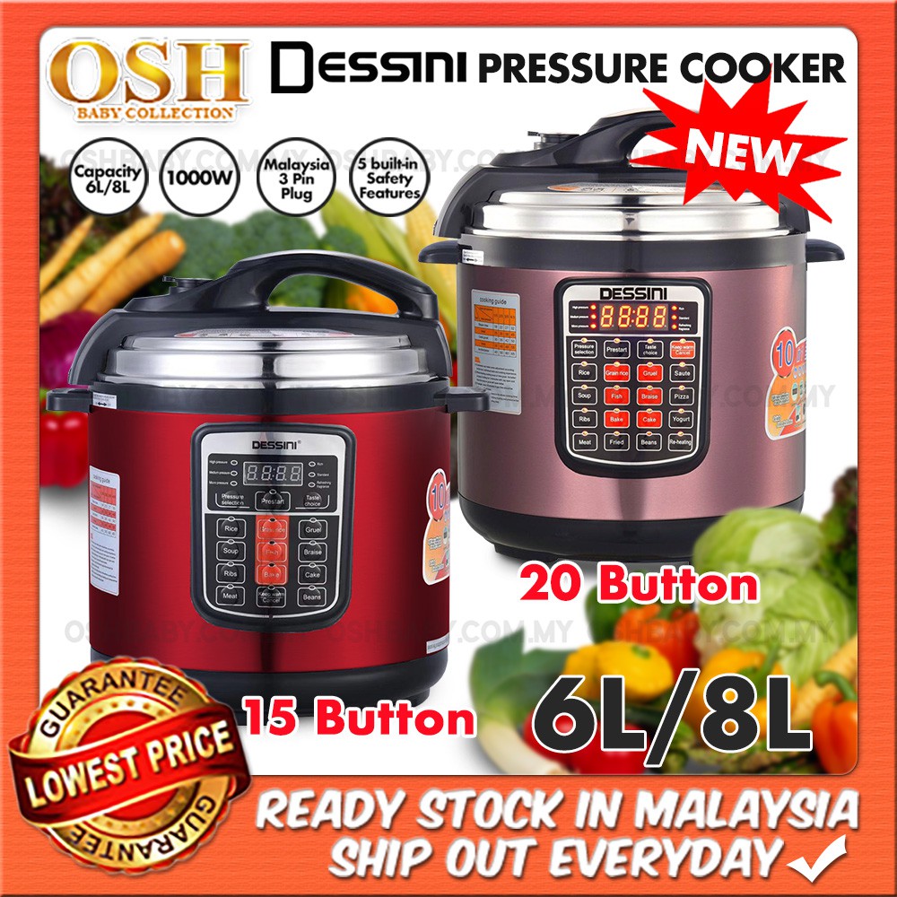 20 Button new version DESSINI 6L&8L DESSINI PRESSURE COOKER(15Button