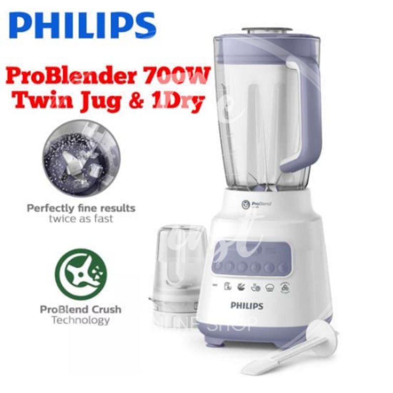 PHILIPS BLENDER 700W HR2221 TWIN JUG Shopee Malaysia