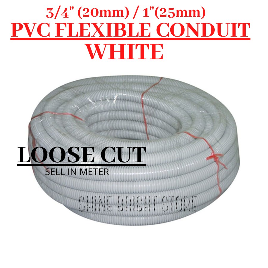 PVC FLEXIBLE CONDUIT WHITE / PVC FLEXIBLE PIPE WHITE / WHITE CONDUIT