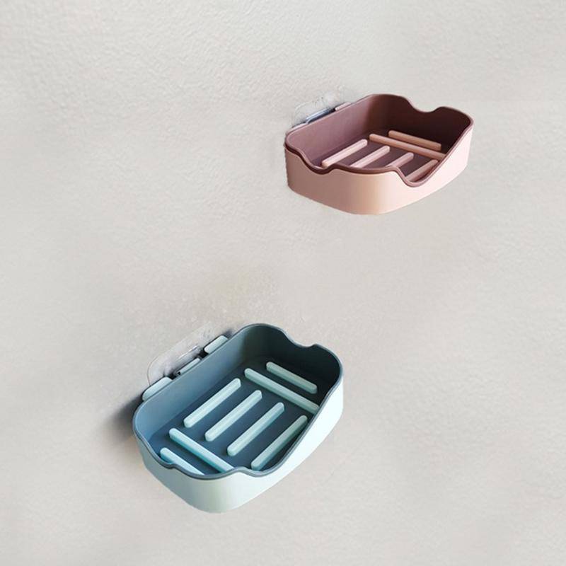 Wall Hanging Soap Dish Wallmounted Doubledrain Soap Holder Sponge