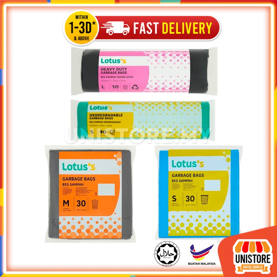 Lotus's Tesco Heavy Duty Garbage Bag Oxodegradable Plastik Sampah S,M