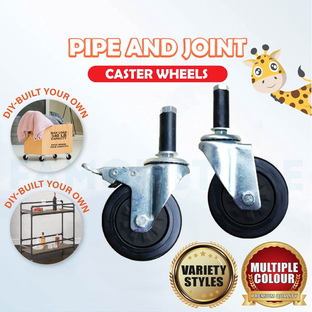 Black Anti Static Swivel Trolley Wheel Heavy Duty Caster Wheel Caster