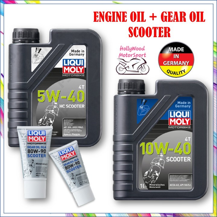 Liqui Moly Scooter Engine Oil 5W40 HC / 10W40 & Gear Oil (150ml) 80W90