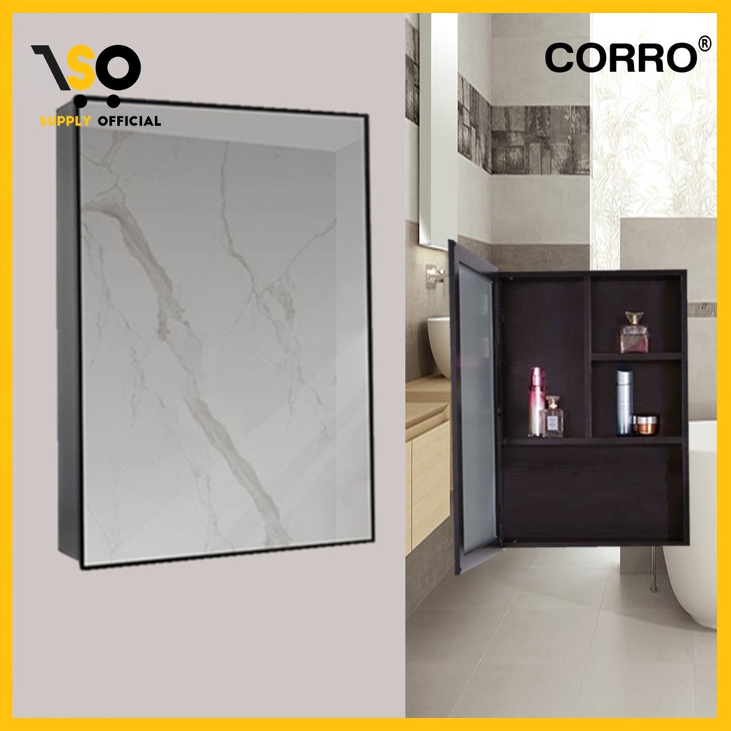 100 Stainless Steel / Aluminium Bathroom Mirror Multiple Compartments 350*500