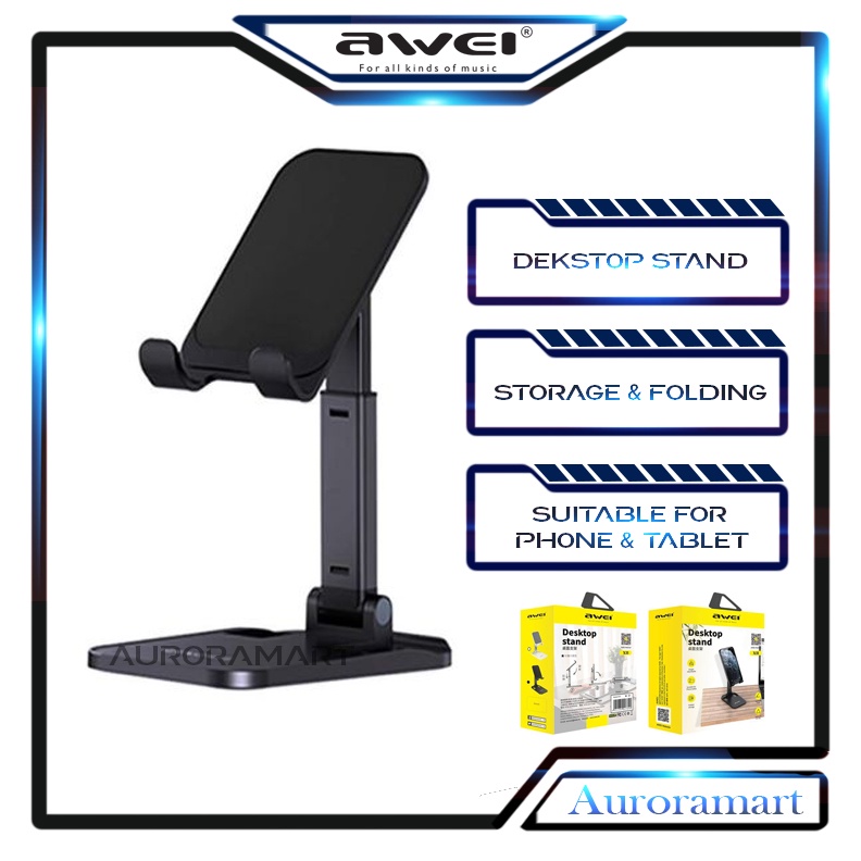 Original Awei Phone Holder Desktop Tablet Stand Handphone Holders Fon