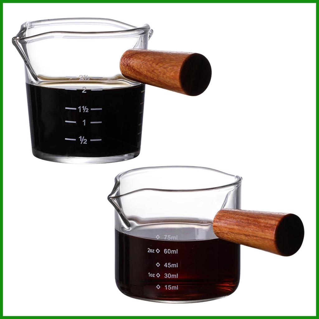 Espresso Measuring Cup Espresso Shot Glasses Double Spouts Glass