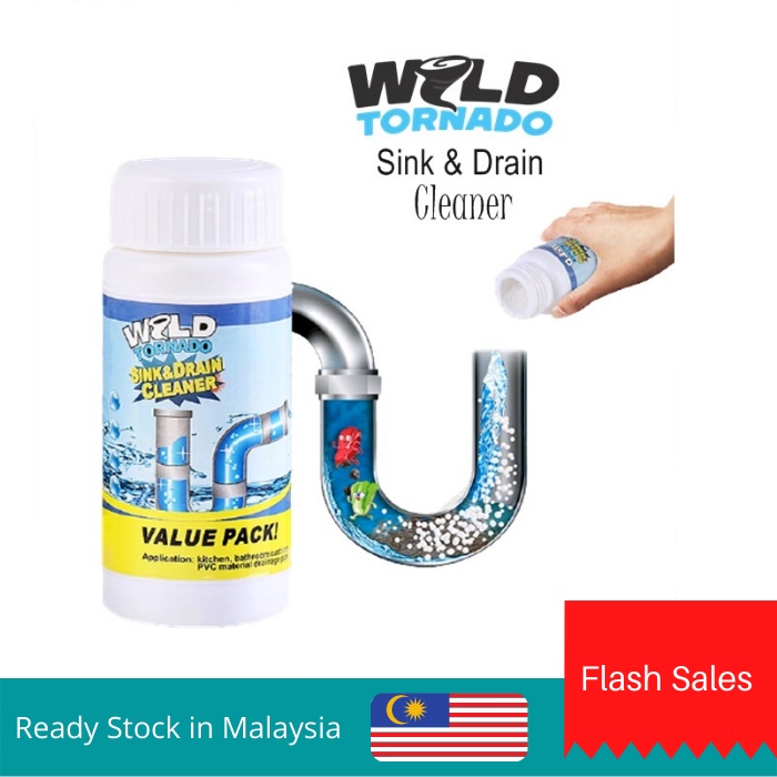 Sinki Tersumbat Wild Tornado Powerful Sink & Drain Cleaner High