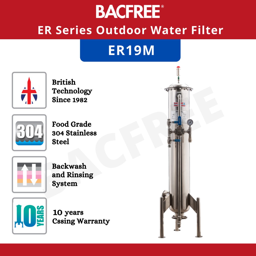 Bacfree ER19M Outdoor Water Filters Matte Finishing (With InstallationKlang Valley Only