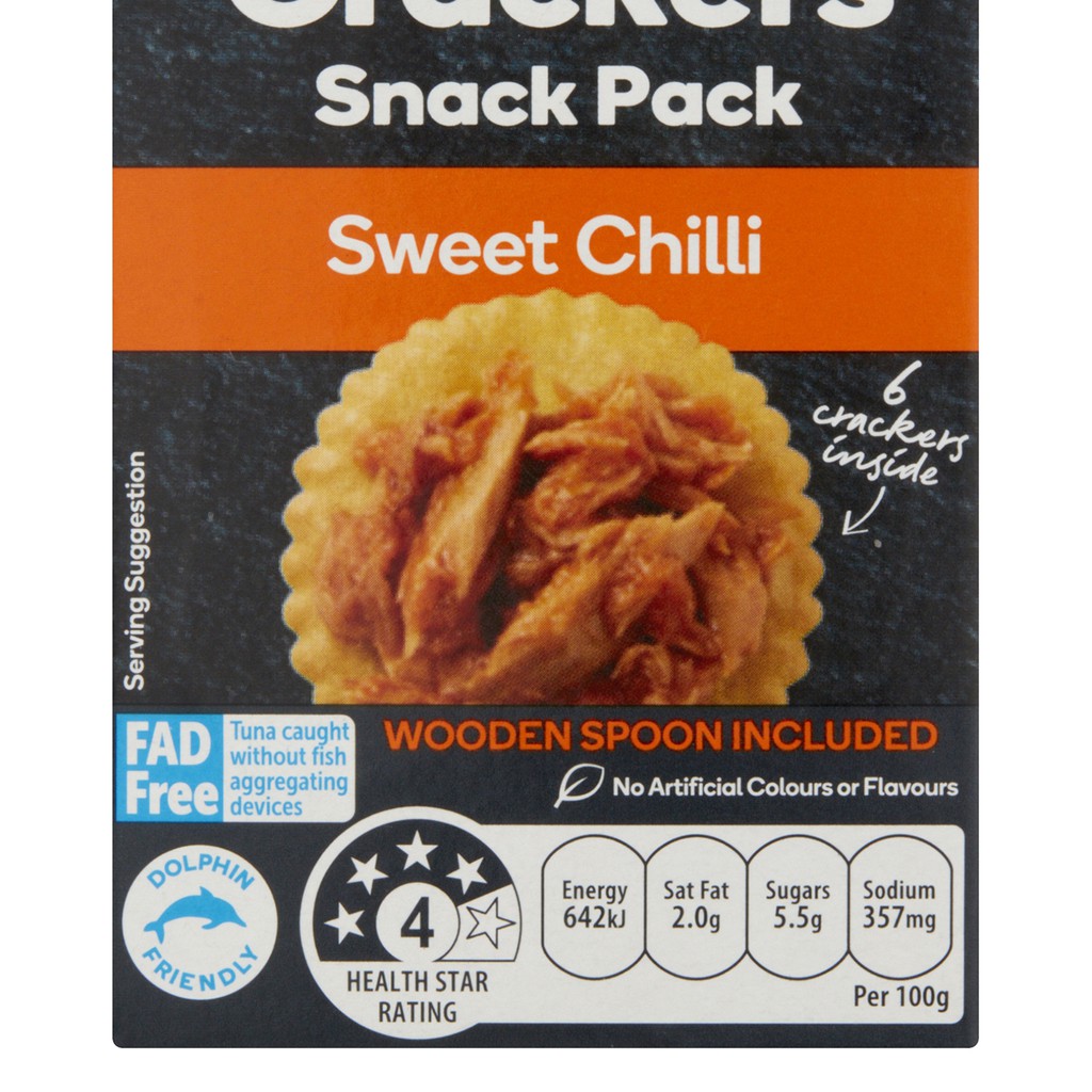 Woolworths Tuna Crackers Snack Pack Thousand Island 112G