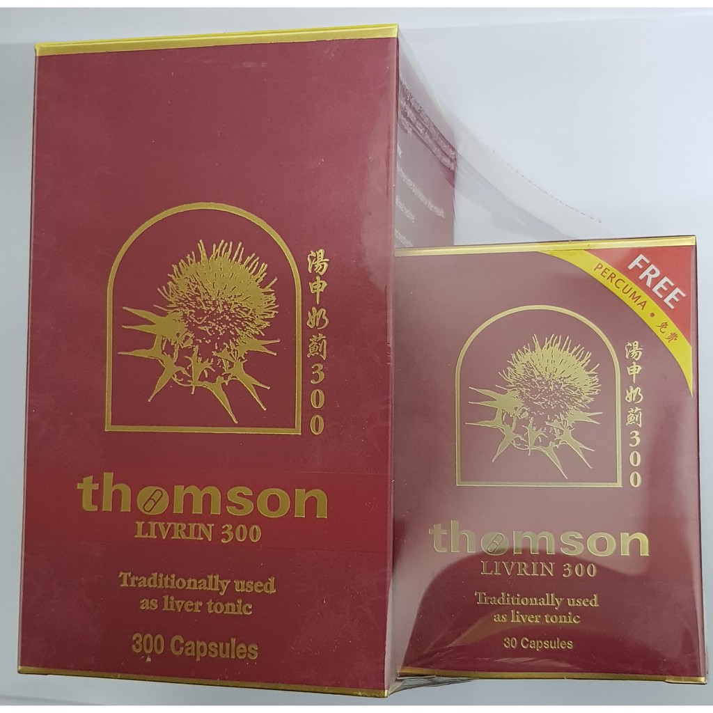 Thomson Livrin 300 300mg (30'sx2 / 120's+30's / 300's+30's) Shopee Malaysia