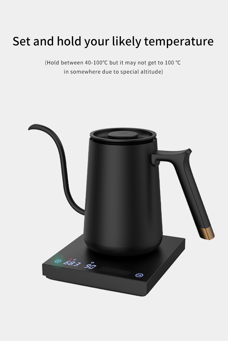 TIMEMORE Fish Smart Electric Pour Over Kettle, Temperature Control