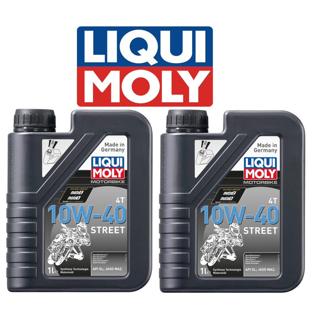 [BUNDLE OF 2] Liqui Moly Motorbike Engine Oil 4T 10W40 Street (1L