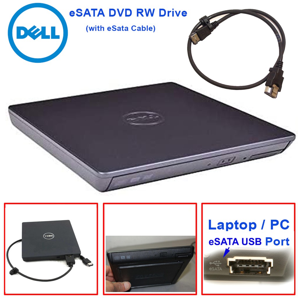 Dell Original K01B Laptop External eSATA EMedia Bay DVDRW Slim Optical